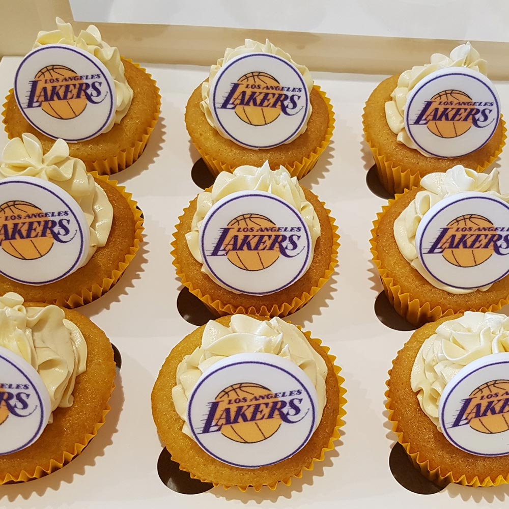 Corporate Cupcakes to promote the Lakers